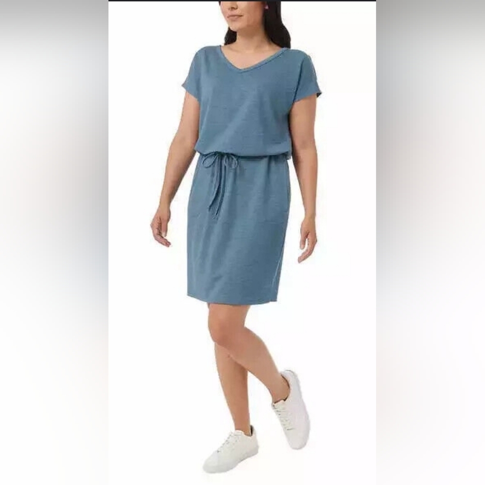 🎰Fleece Heather Blue Dress